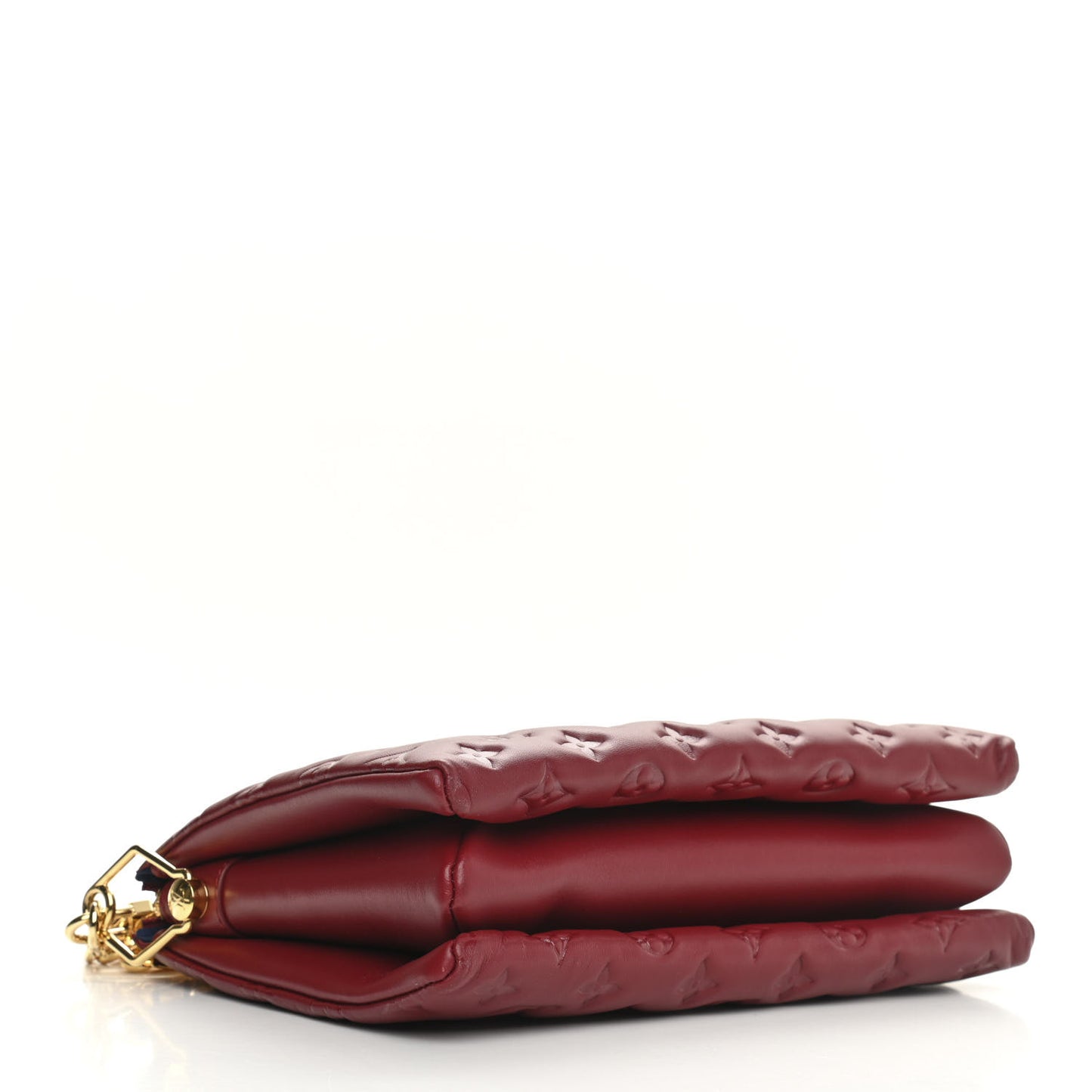 Lambskin Embossed Monogram Coussin PM Wine