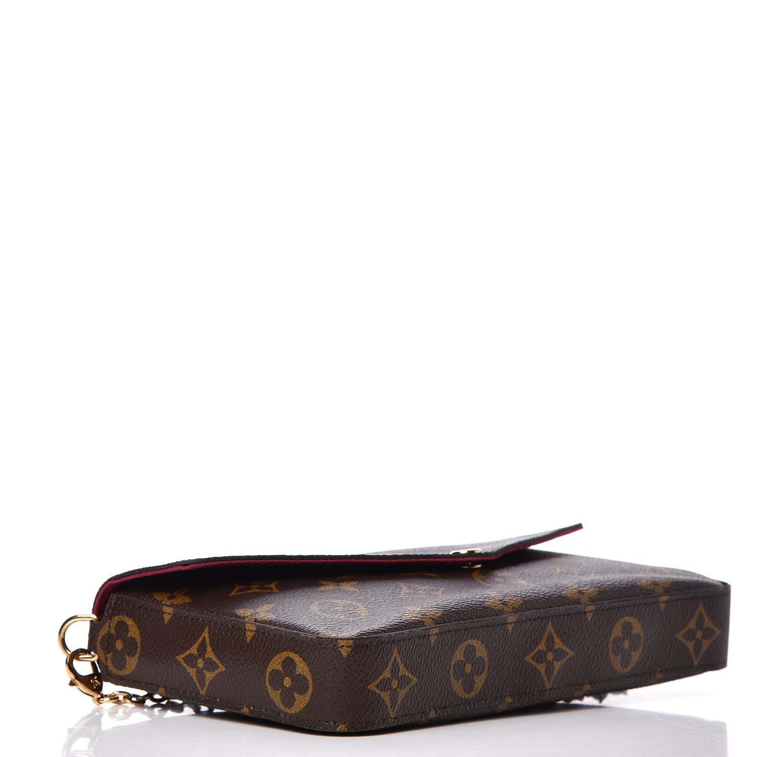 Louis Vuitton Monogram Pochette Felicie Chain Wallet Fuchsia 4 of 10