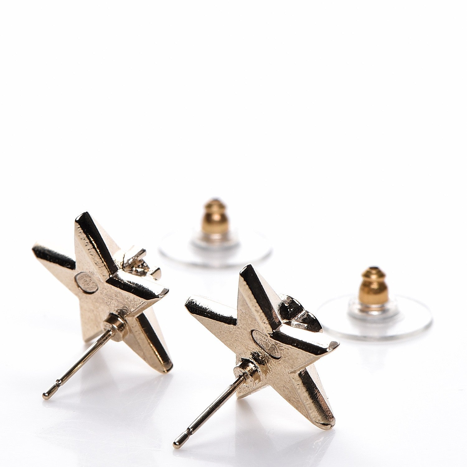 Chanel Metal CC Star Earrings Gold 4 of 4