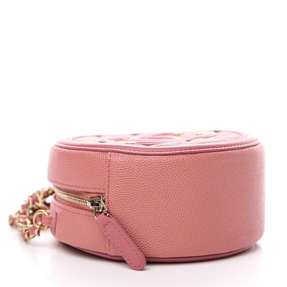 Chanel Caviar Quilted Round Filigree Crossbody Pink 3 of 8