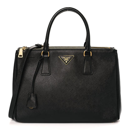 Prada Saffiano Medium Galleria Double Zip Tote Black 1 of 10