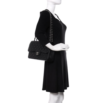 Chanel Caviar Quilted Jumbo Double Flap Black 2 of 11