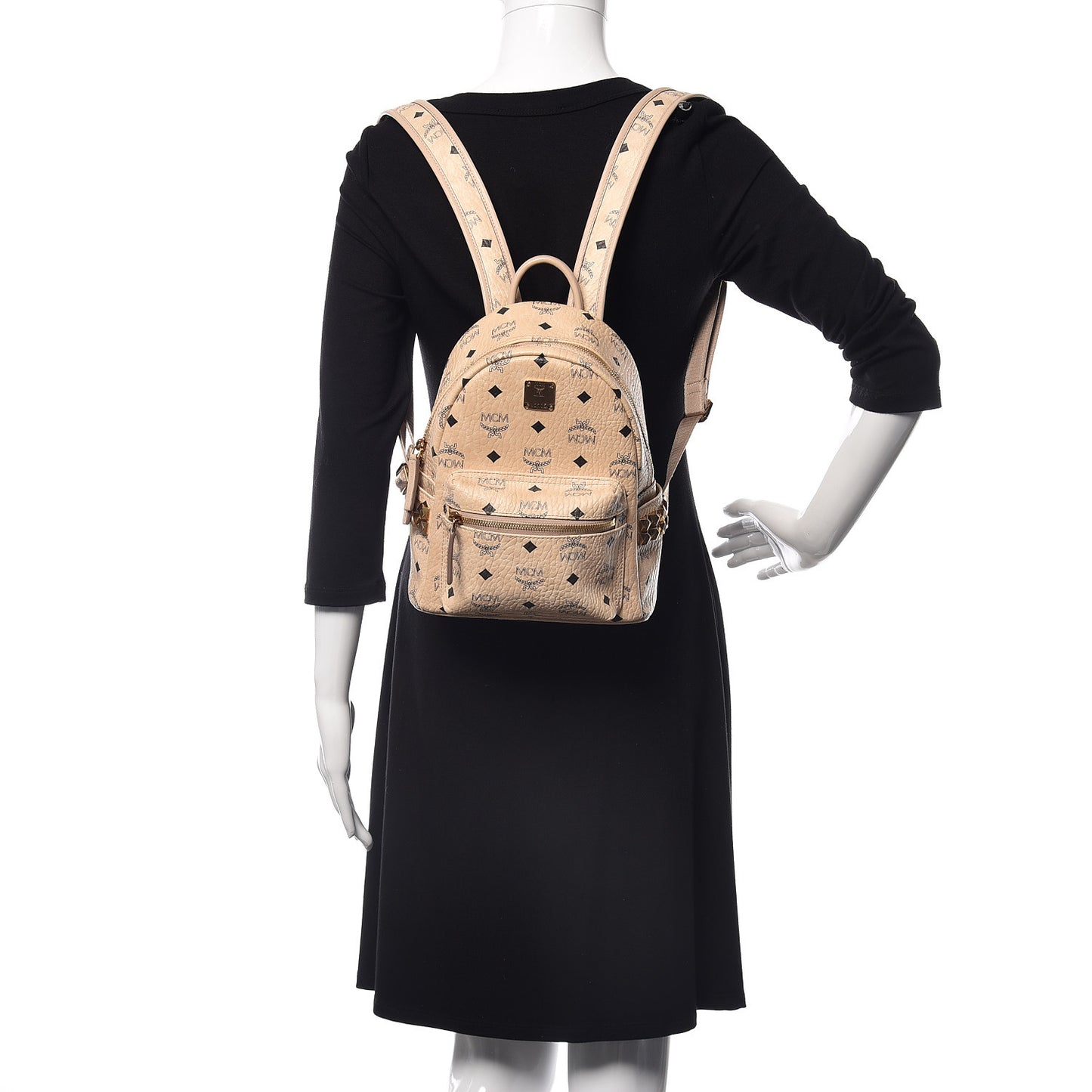 Visetos Side Stud Mini Stark Backpack Beige