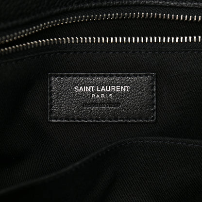 Saint Laurent Grained Calfskin Small Supple Sac De Jour Duffle Black 6 of 11