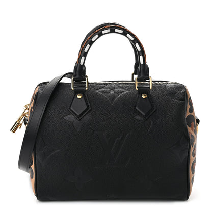 Louis Vuitton Empreinte Monogram Giant Wild At Heart Speedy Bandouliere 25 Black 1 of 10