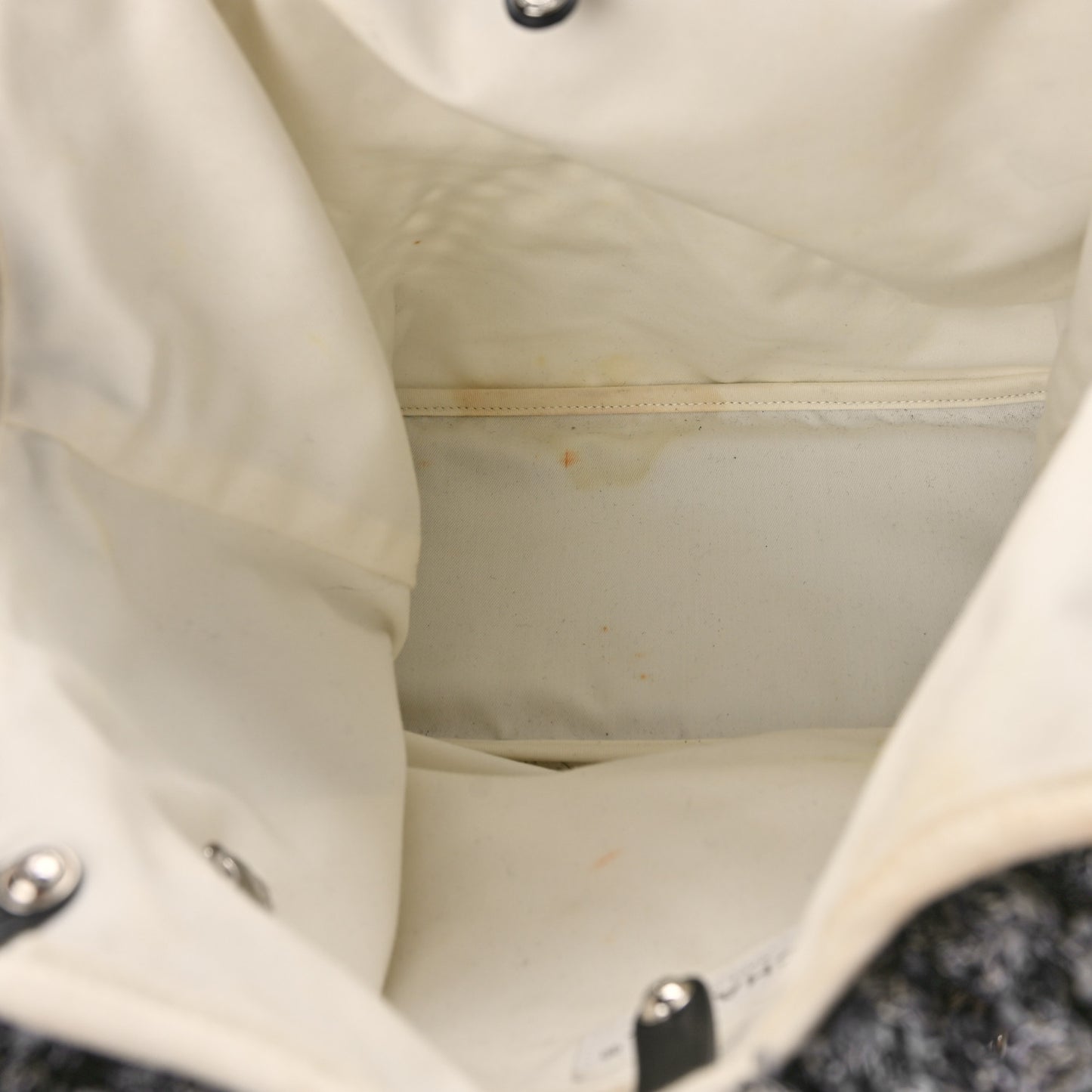 Lambskin Mixed Fibers Large Shopping Bag Black