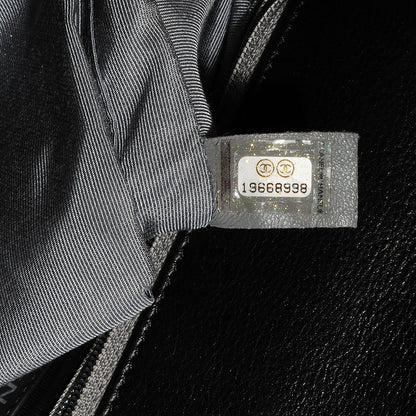 Chanel Metallic Calfskin Quilted New Medium Boy Flap Black 7 of 8
