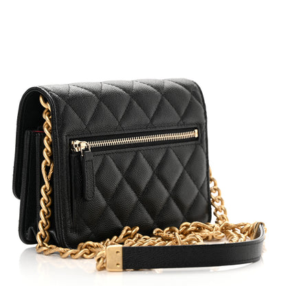 Chanel Caviar Quilted Mini Bracelet On Chain Wallet On Chain WOC Black 3 of 12