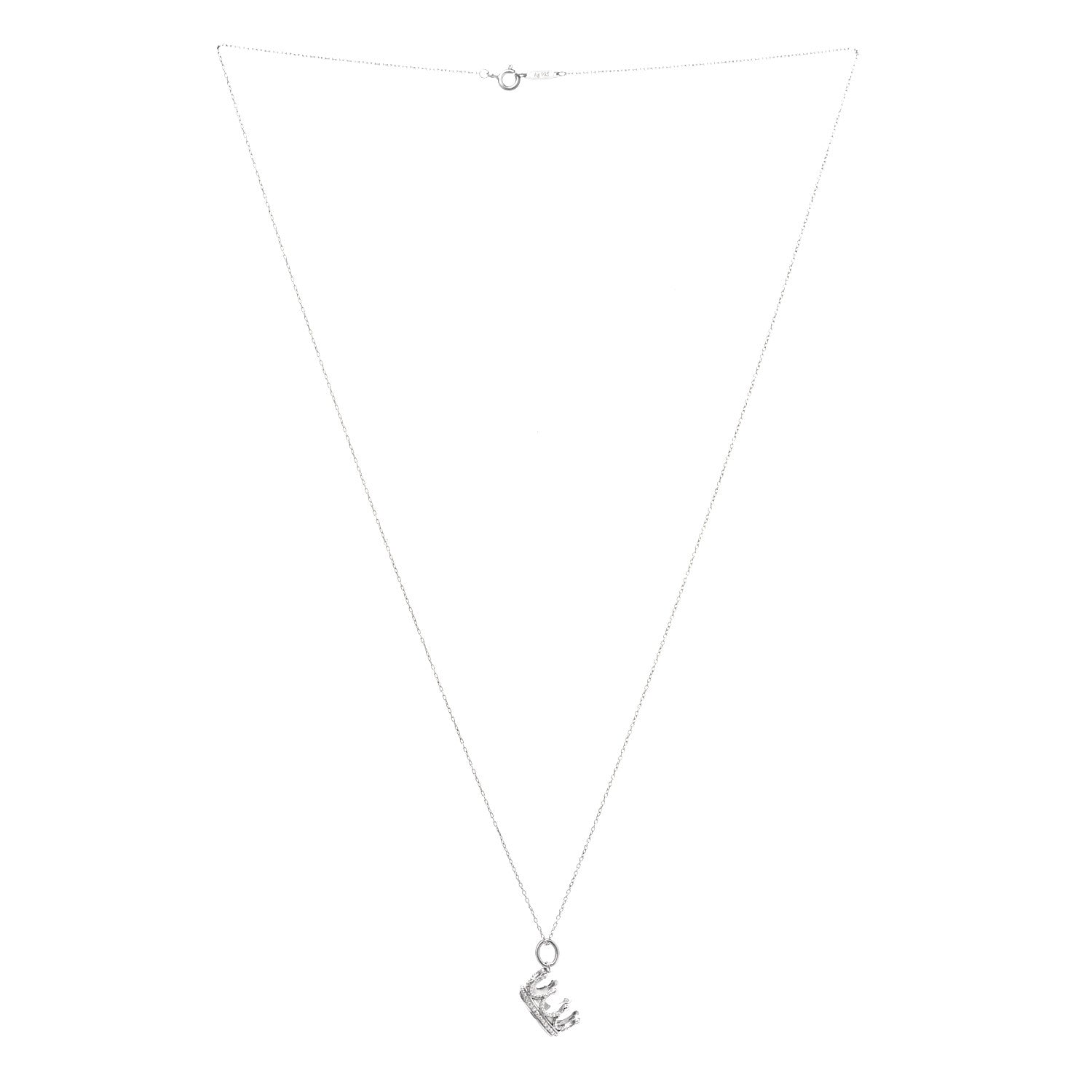 Tiffany Sterling Silver Crown Charm Necklace 2 of 4