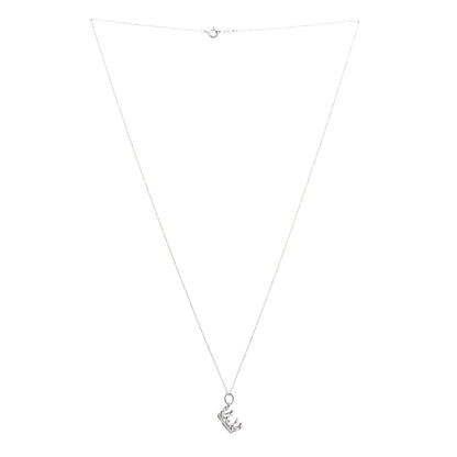 Tiffany Sterling Silver Crown Charm Necklace 2 of 4