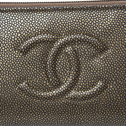Chanel Metallic Caviar Large Timeless CC Zip Around Wallet Bronze 8 of 10