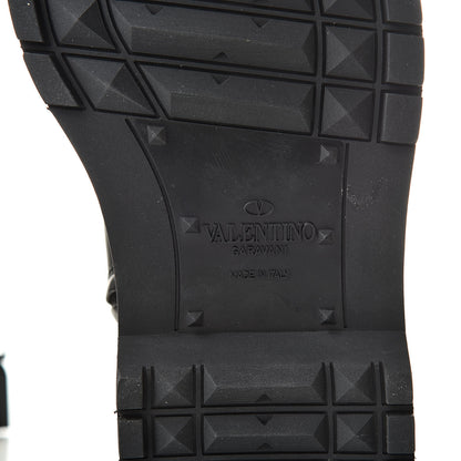 Valentino Garavani Calfskin Rockstud 20mm Combat Boots 35.5 Black 6 of 8