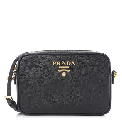 Prada Saffiano Lux Small Camera Crossbody Bag Black 1 of 8