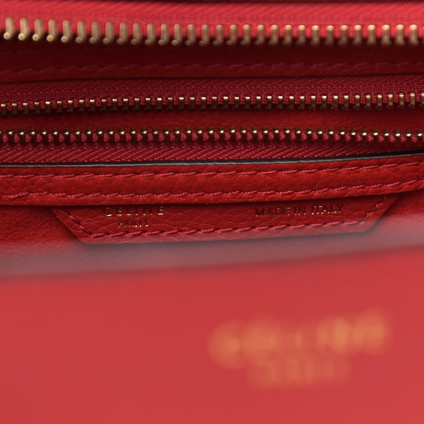 Drummed Calfskin Micro Luggage Red