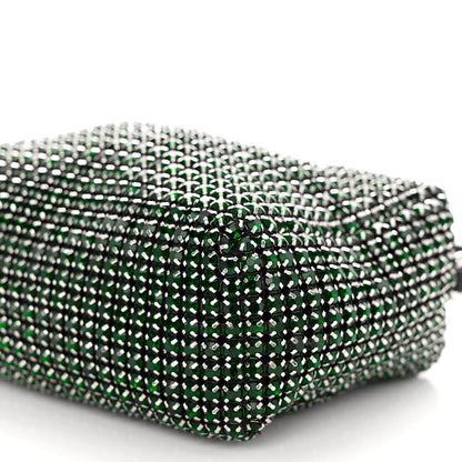 Alexander Wang Mesh Crystal Rhinestone Mini Heiress Pouch Emerald Green 9 of 9