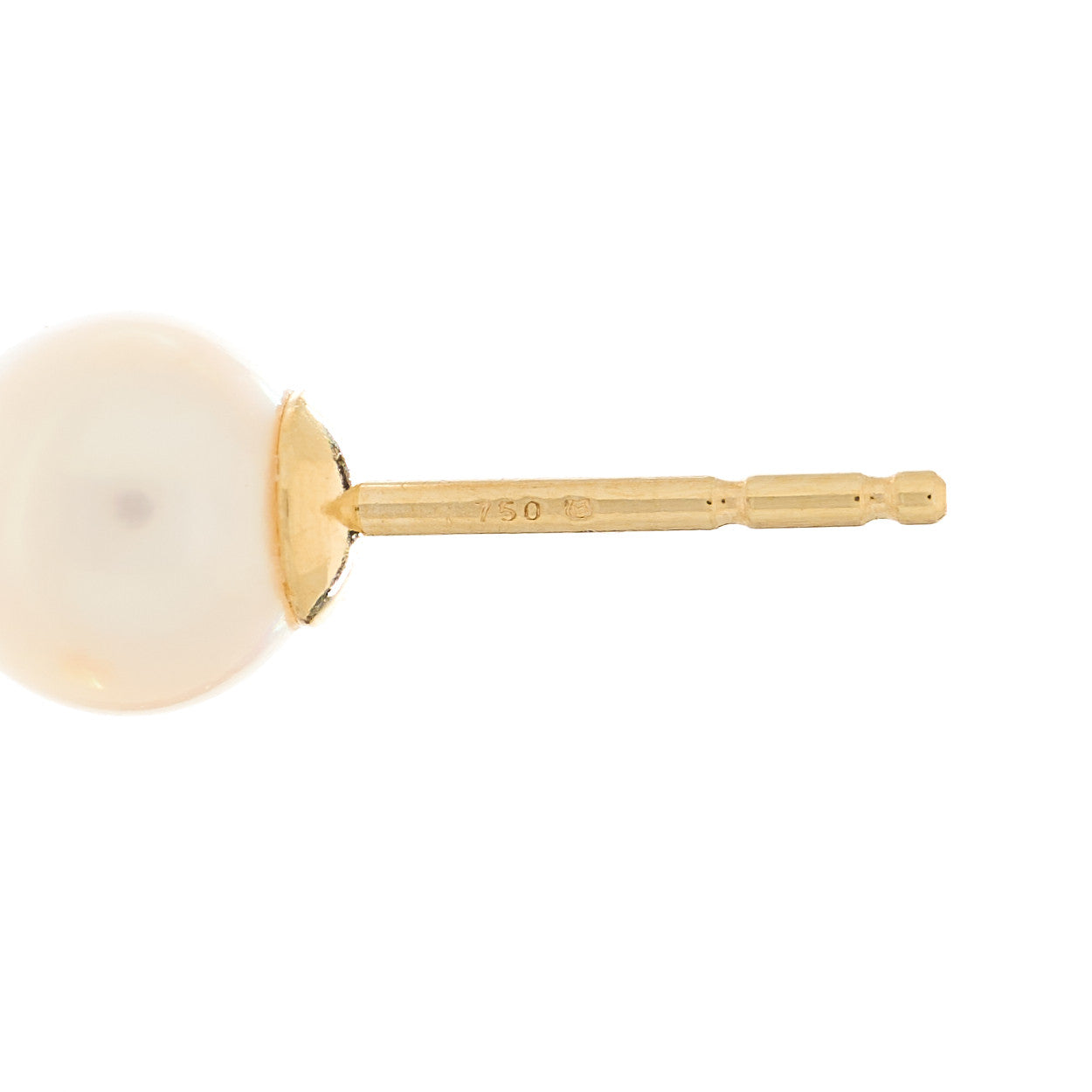 Mikimoto 18K Yellow Gold Akoya Pearl 6.5-7mm Stud Earrings 4 of 4