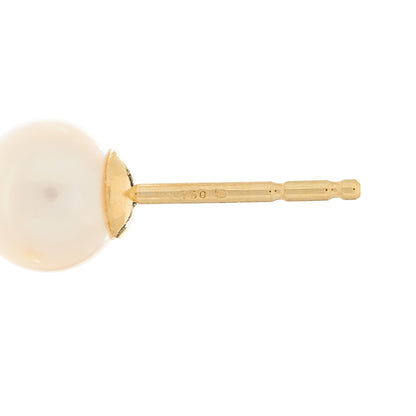 Mikimoto 18K Yellow Gold Akoya Pearl 6.5-7mm Stud Earrings 4 of 4