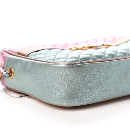 Gucci Laminated Nappa Trapuntata Small Zumi Shoulder Bag Rosa Lago Rame 6 of 10