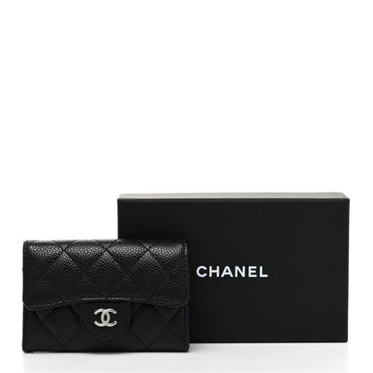 Chanel Caviar Quilted Flap Card Holder Wallet Black 8 of 8