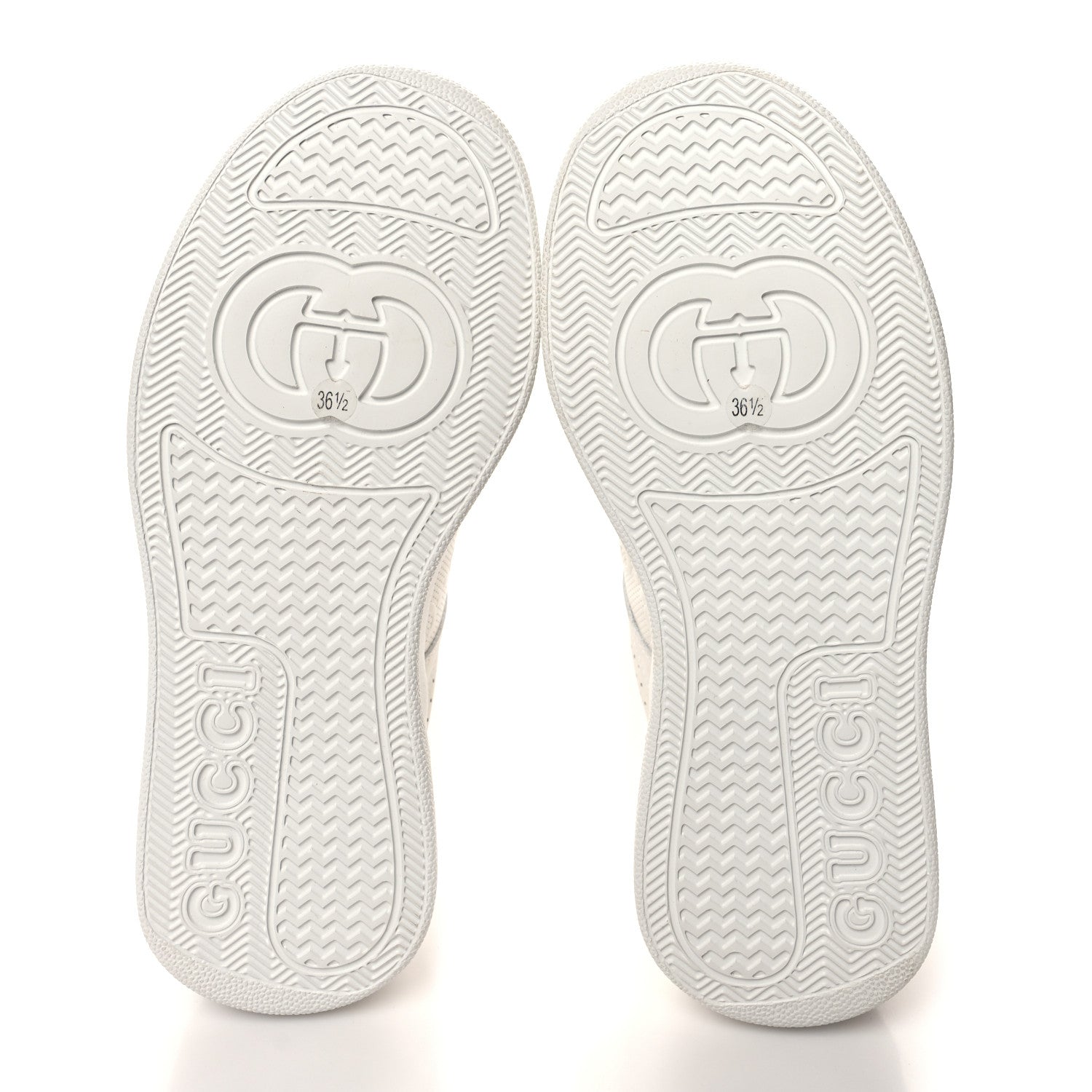 Gucci Calfskin GG Tennis Embossed Perforated Womens Platform 55mm Sneakers 36.5 Great White 5 of 7