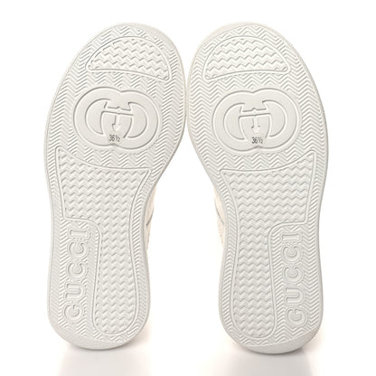 Gucci Calfskin GG Tennis Embossed Perforated Womens Platform 55mm Sneakers 36.5 Great White 5 of 7