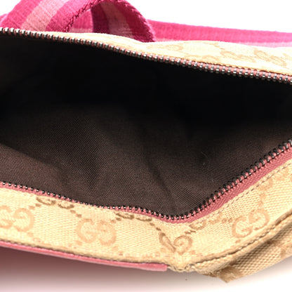 Gucci GG Monogram Web Double Pocket Belt Bag Pink 6 of 11