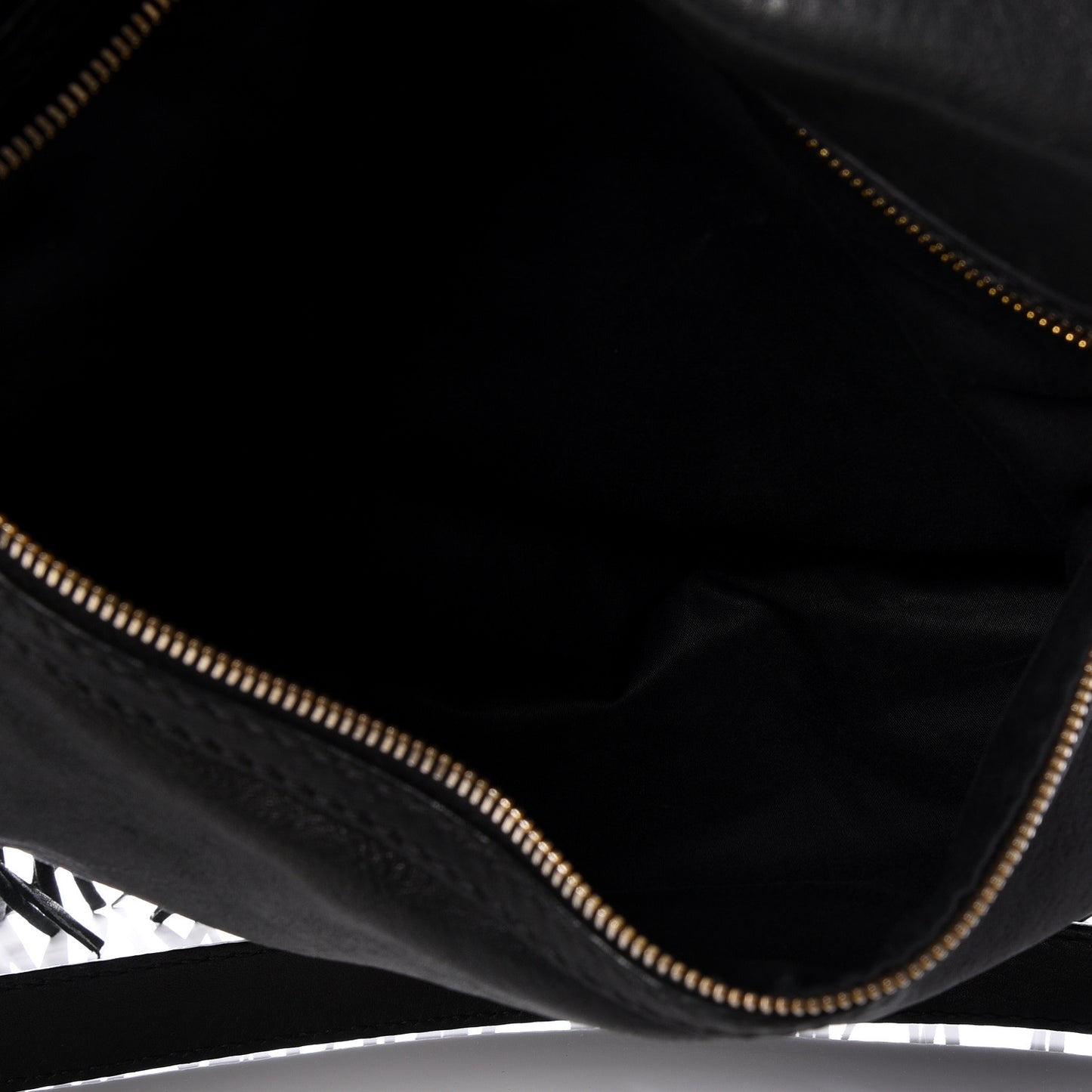 Nappa Fringe Hobo Black