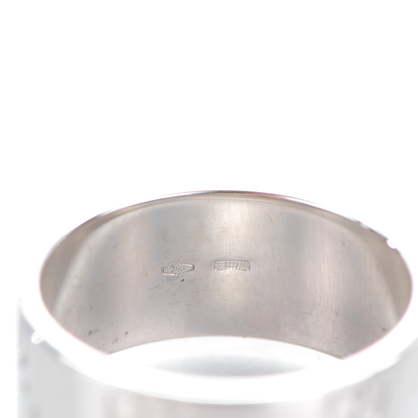 18K White Gold 9mm Icon Band Ring 8.75