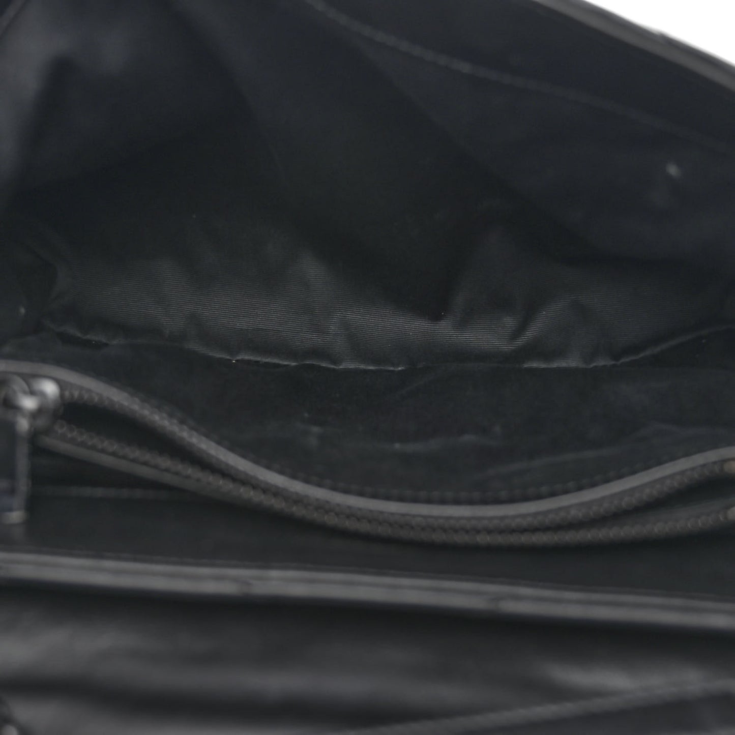 Calfskin Y Quilted Monogram Monochrome Medium Loulou Chain Satchel Black