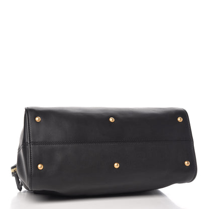 Fendi Vitello Dolce Marmol Large Chameleon Tote Black 5 of 13