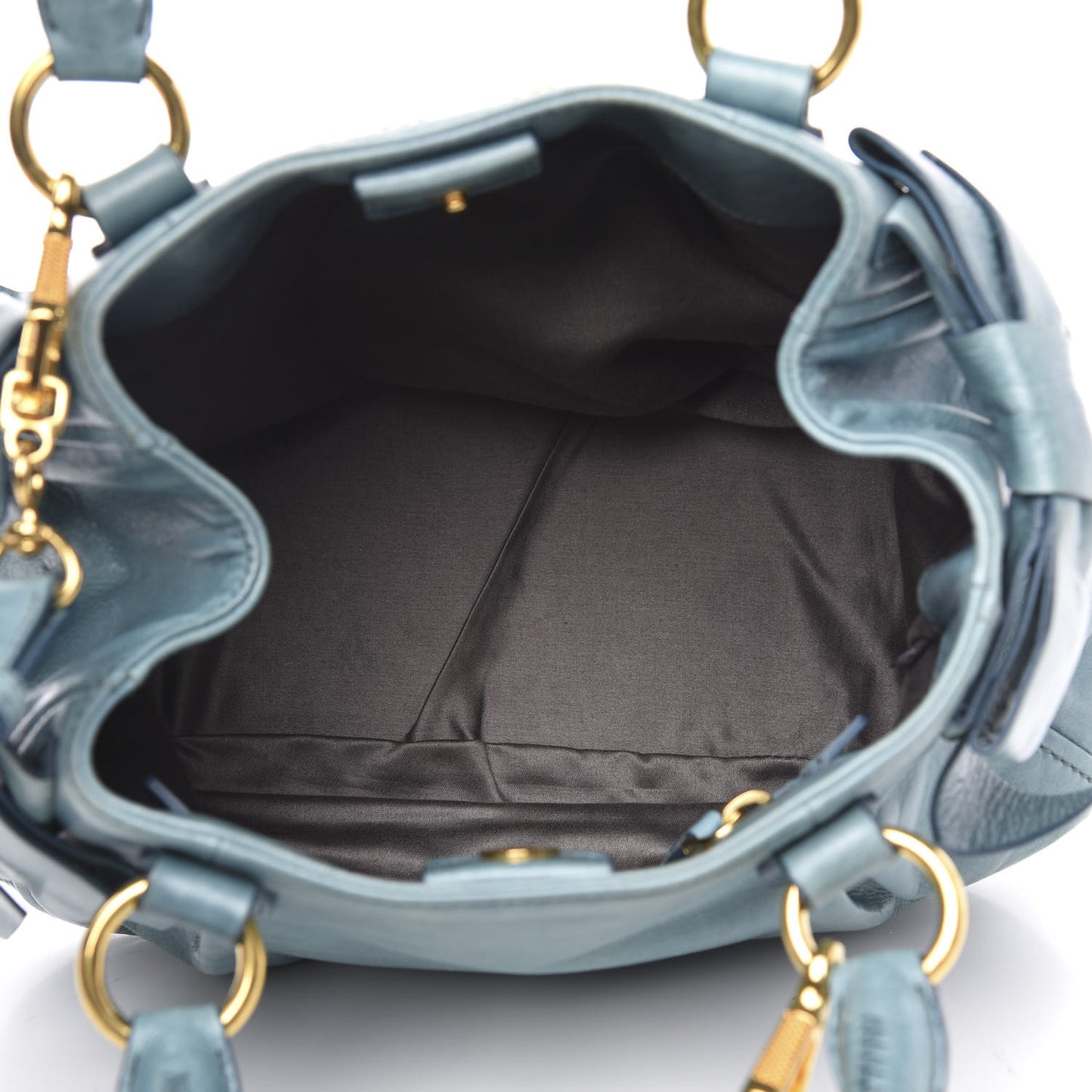 Vitello Shine Tote Mare