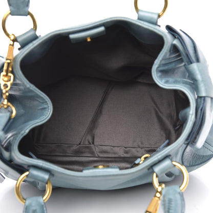 Miu Miu Vitello Shine Tote Mare 5 of 13