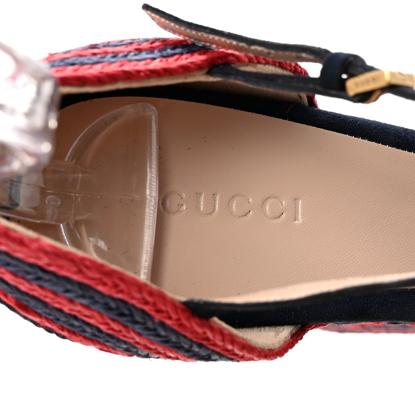 Kid Scamosciato Espadrille Platform Wedge Sandals 38.5 Red Blue