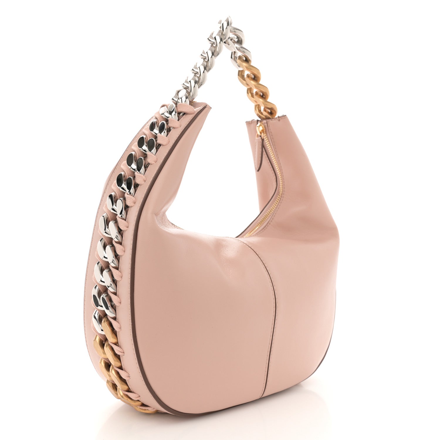 Stella McCartney Eco Alter Nappa Frayme Small Zipit Shoulder Bag Blush 3 of 9