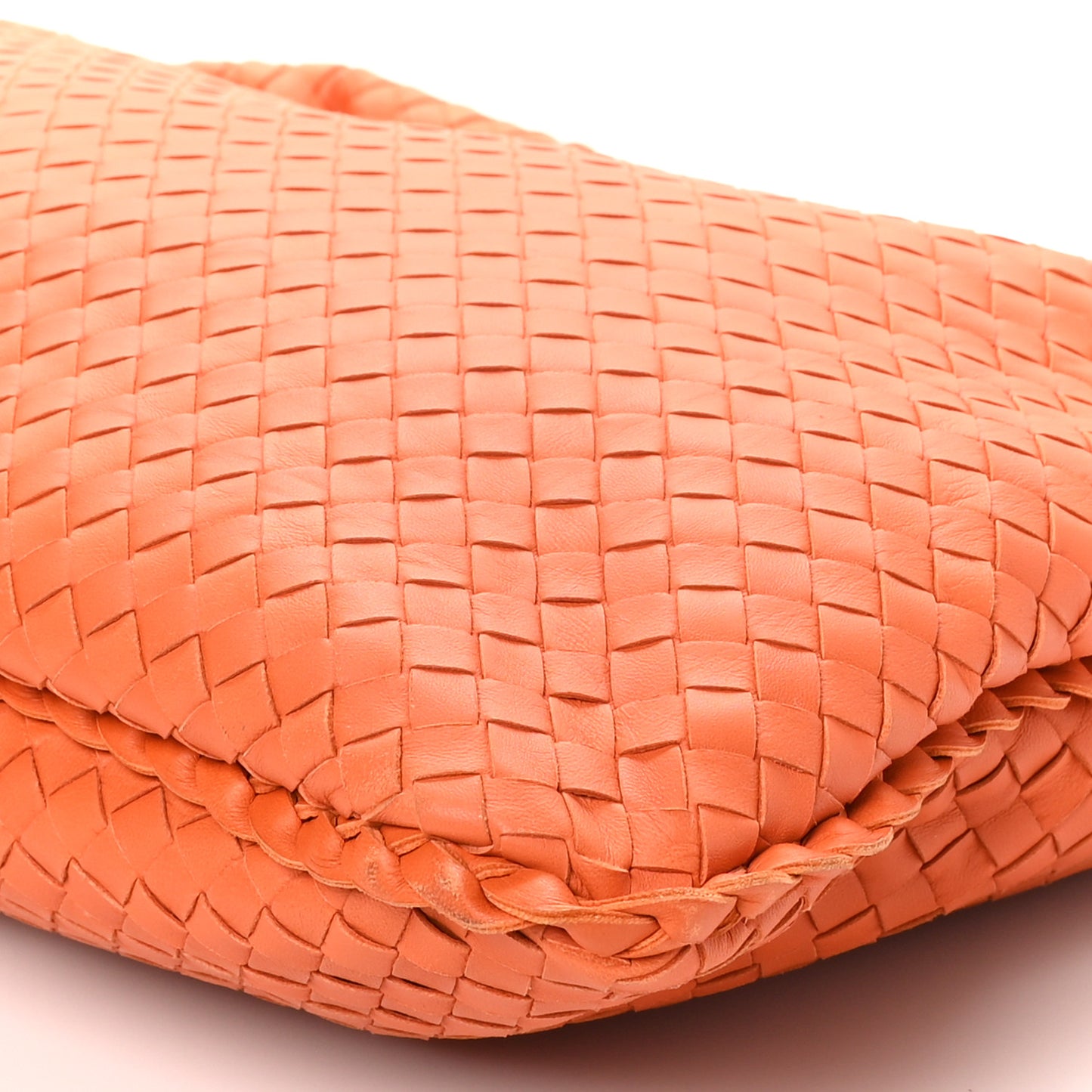 Nappa Intrecciato Large Veneta Hobo Orange