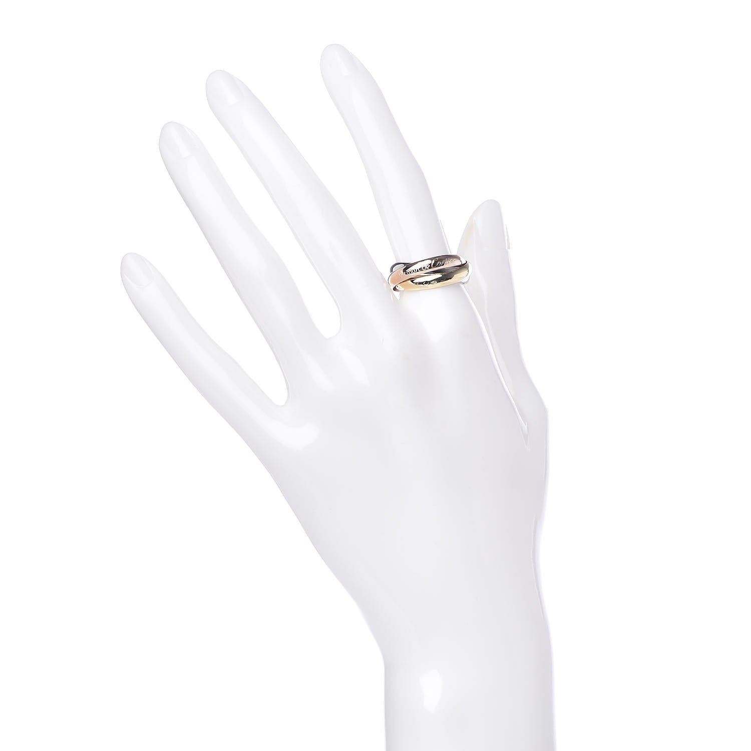 Cartier 18K Pink Yellow White Gold Classic Les Must De Trinity Ring 54 6.75 2 of 4