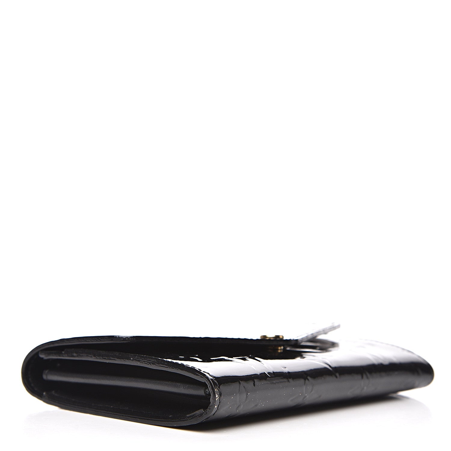 Louis Vuitton Vernis Sarah Compact Wallet Black Magnetique 4 of 10