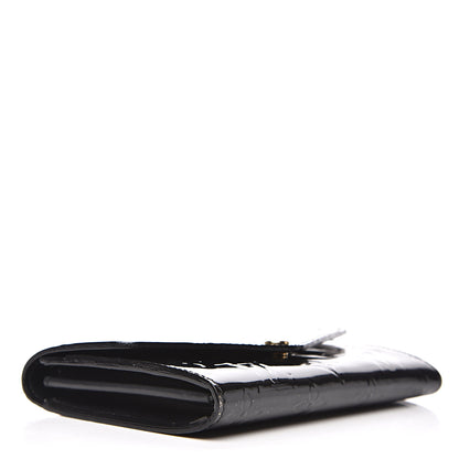 Louis Vuitton Vernis Sarah Compact Wallet Black Magnetique 4 of 10