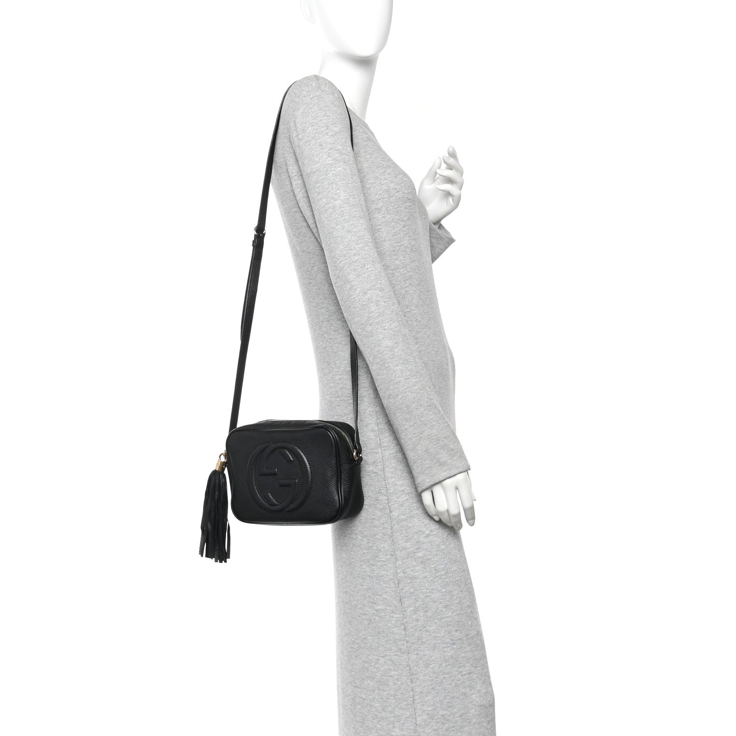 Gucci Pebbled Calfskin Small Soho Disco Bag Black Black 2 of 13