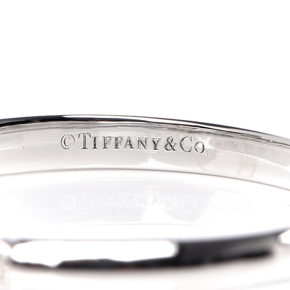 Tiffany Platinum Diamond Pink Sapphire 2.2mm Embrace Half Circle Ring 53 6.5 6 of 7