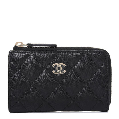 Chanel Caviar Quilted Key Holder Case Black 2 of 12