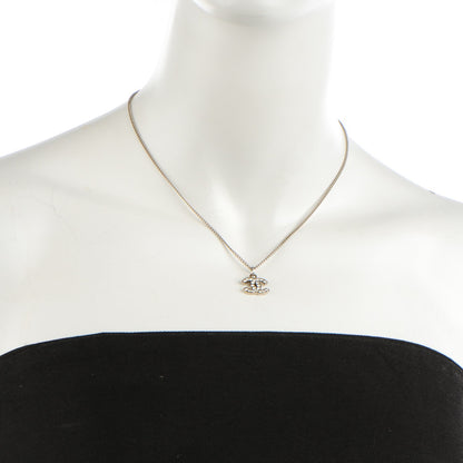 Chanel Crystal Timeless CC Necklace Silver 2 of 4