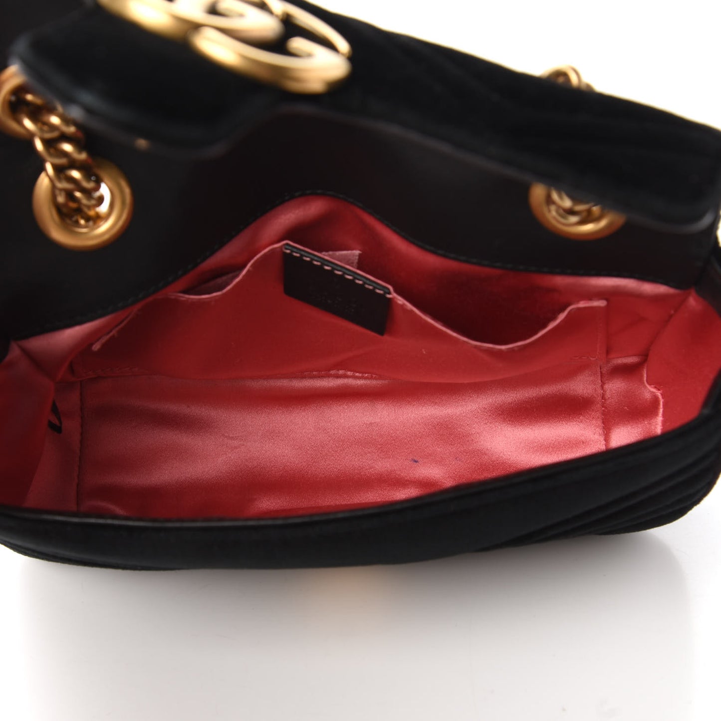 Velvet Matelasse Mini GG Marmont Shoulder Bag Black