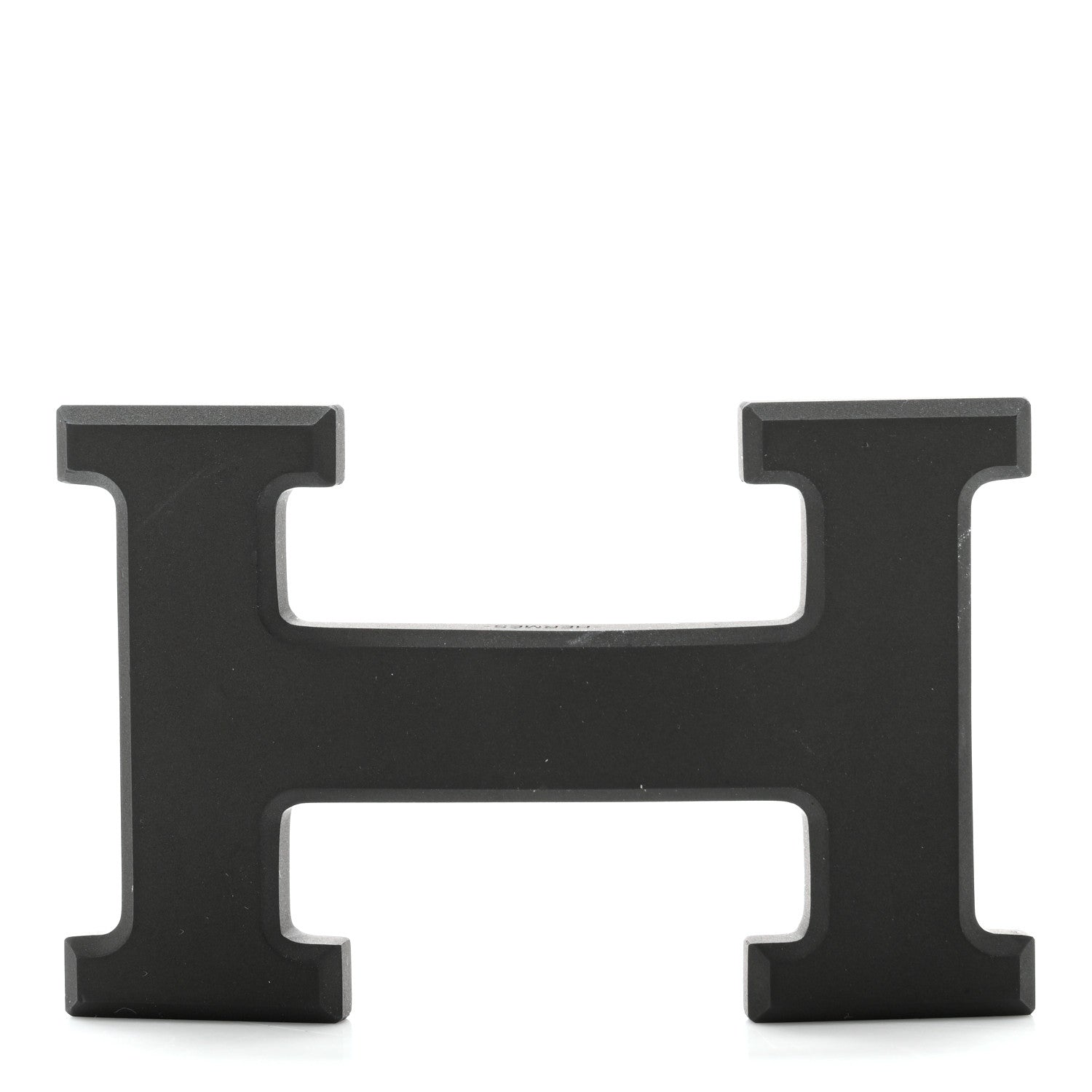 Hermes PVD Plated 32mm H Belt Buckle Black 1 of 3
