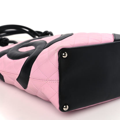 Chanel Calfskin Quilted Medium Cambon Tote Pink Black 8 of 11