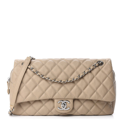 Chanel Caviar Quilted Jumbo Easy Flap Beige 1 of 10