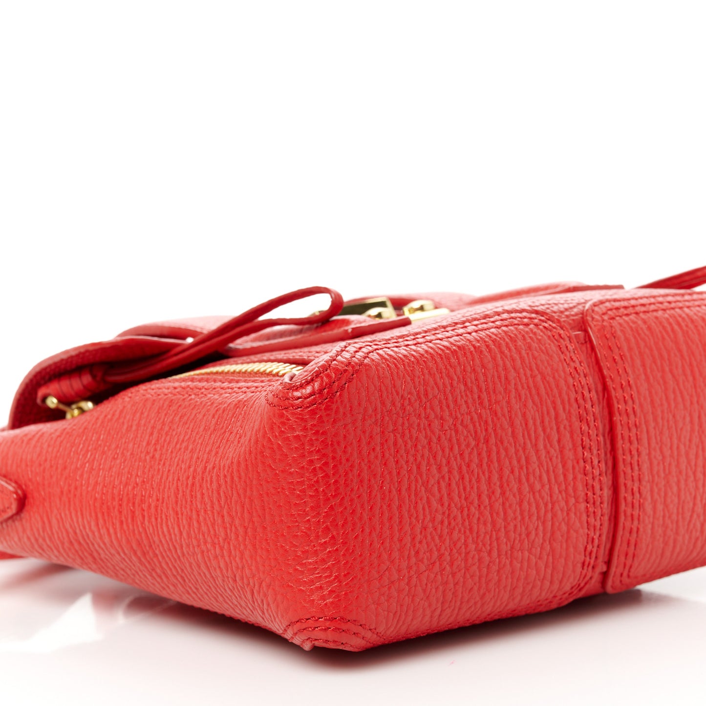 Textured Calfskin Mini Pashli Satchel Red