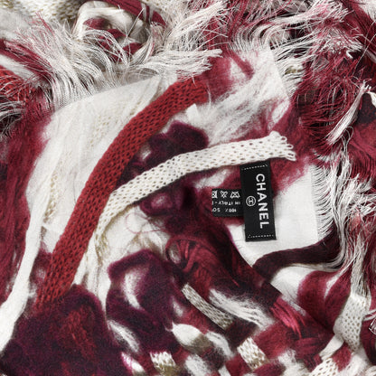 Chanel Silk Tweed Effect CC Stole Pink 3 of 6