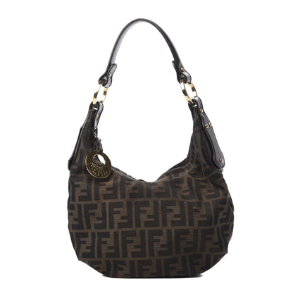Fendi Zucca Cuoio Lucido Small Chef Hobo Tobacco Moro 1 of 10