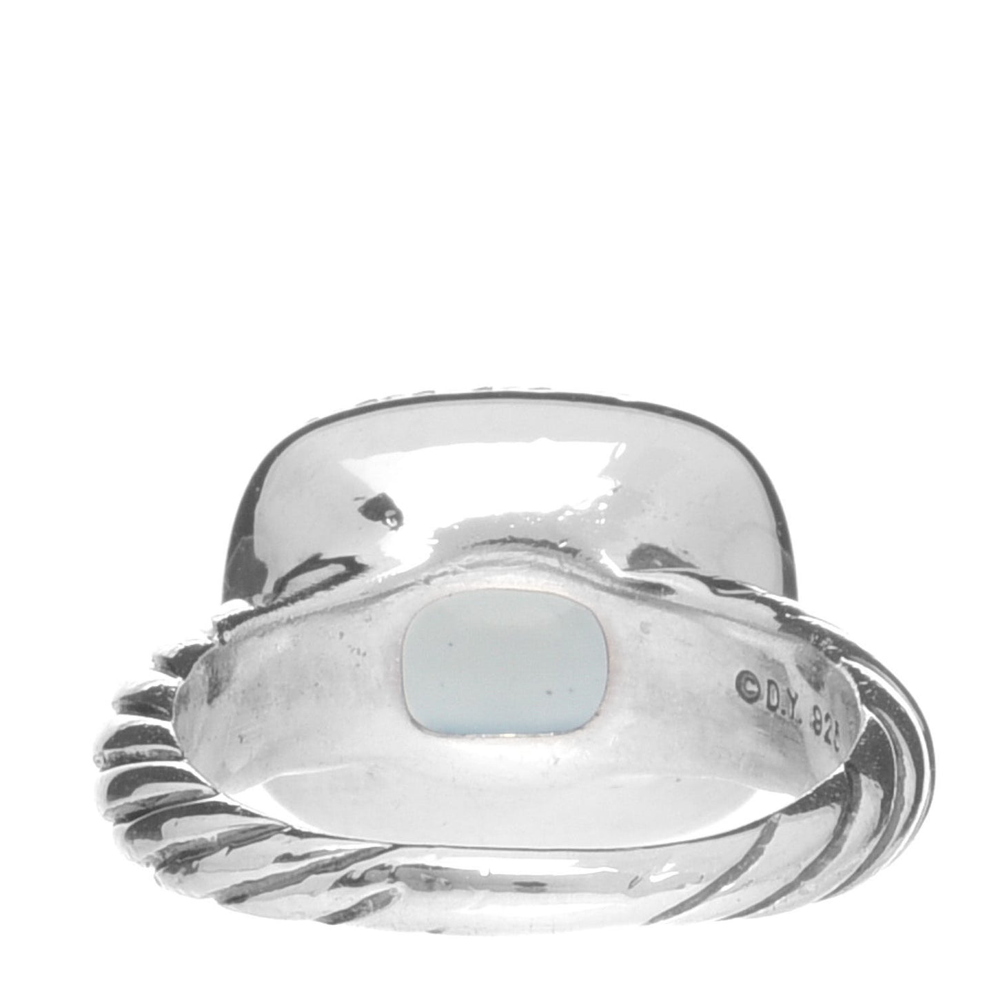 Sterling Silver Diamond Chalcedony 10mm Chalcedony Ring 46 3.75